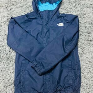 The North Face Dark Blue Jacket with Light Blue Lining